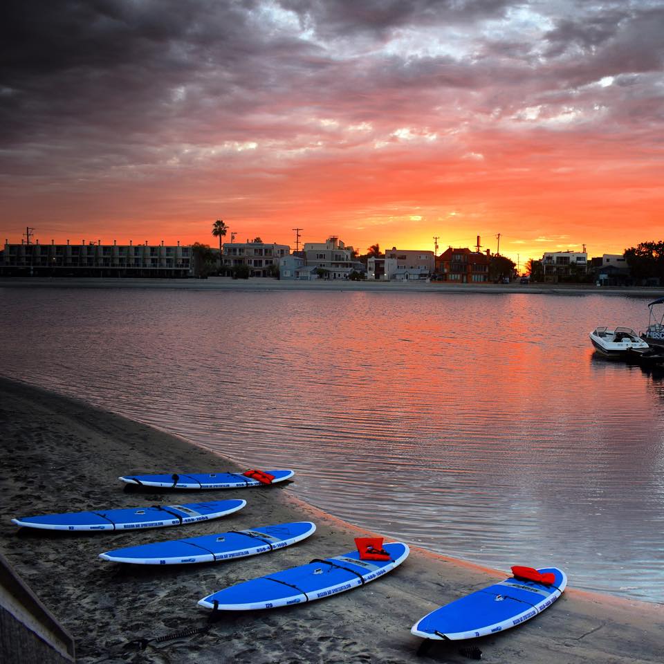 San Diego paddleboard rentals on Mission Bay