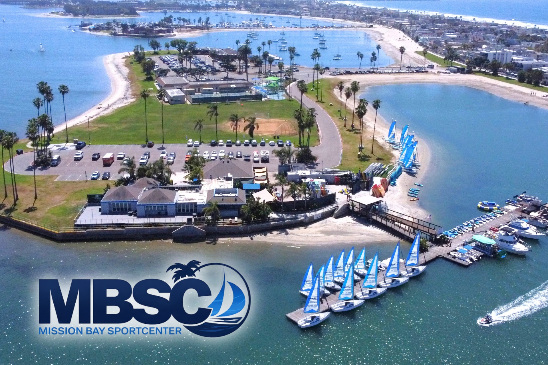 Mission Bay Sportcenter waterfront location at 1010 Santa Clara Pl.