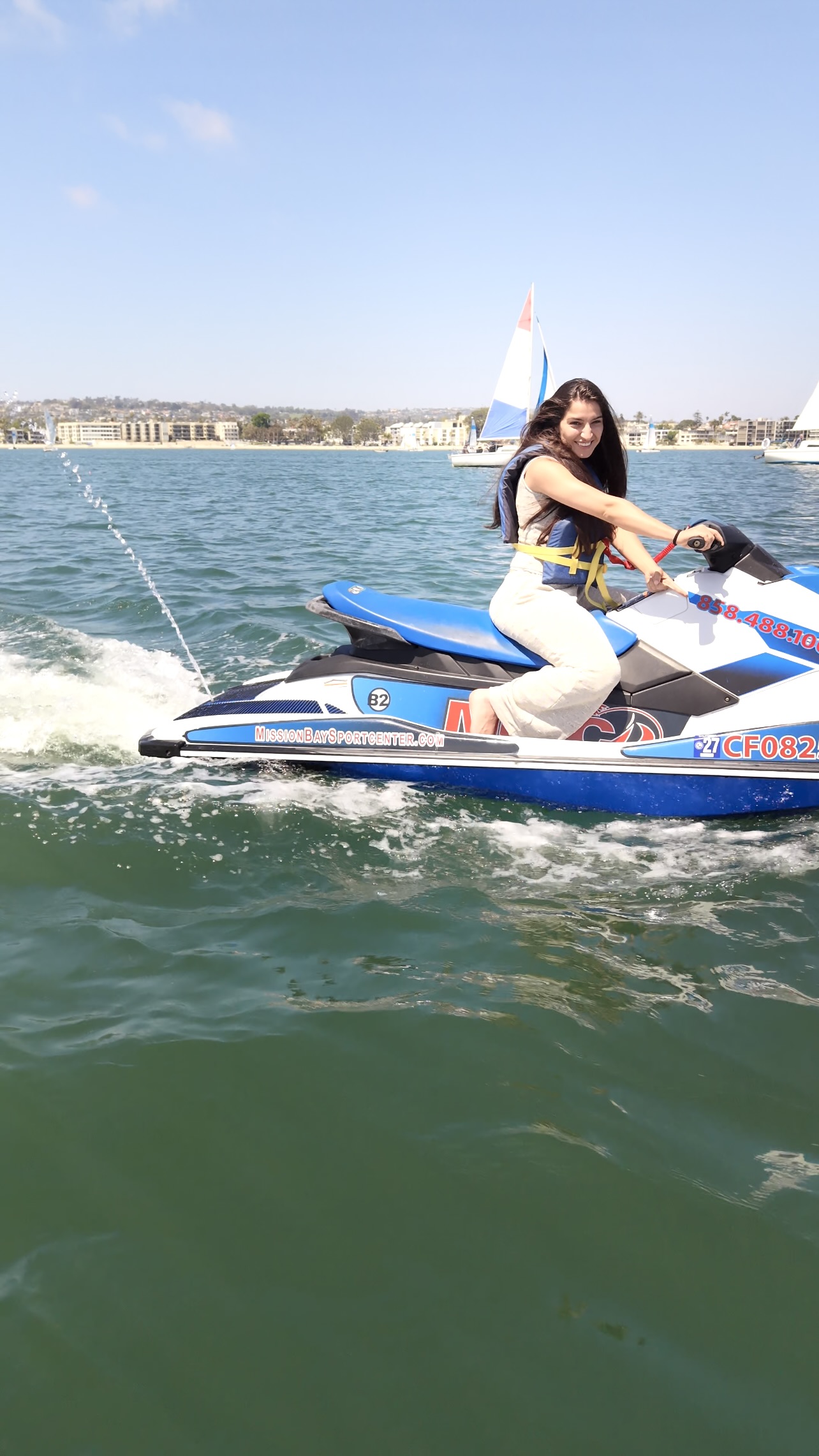 Portrait jet ski rental photo on Mission Bay