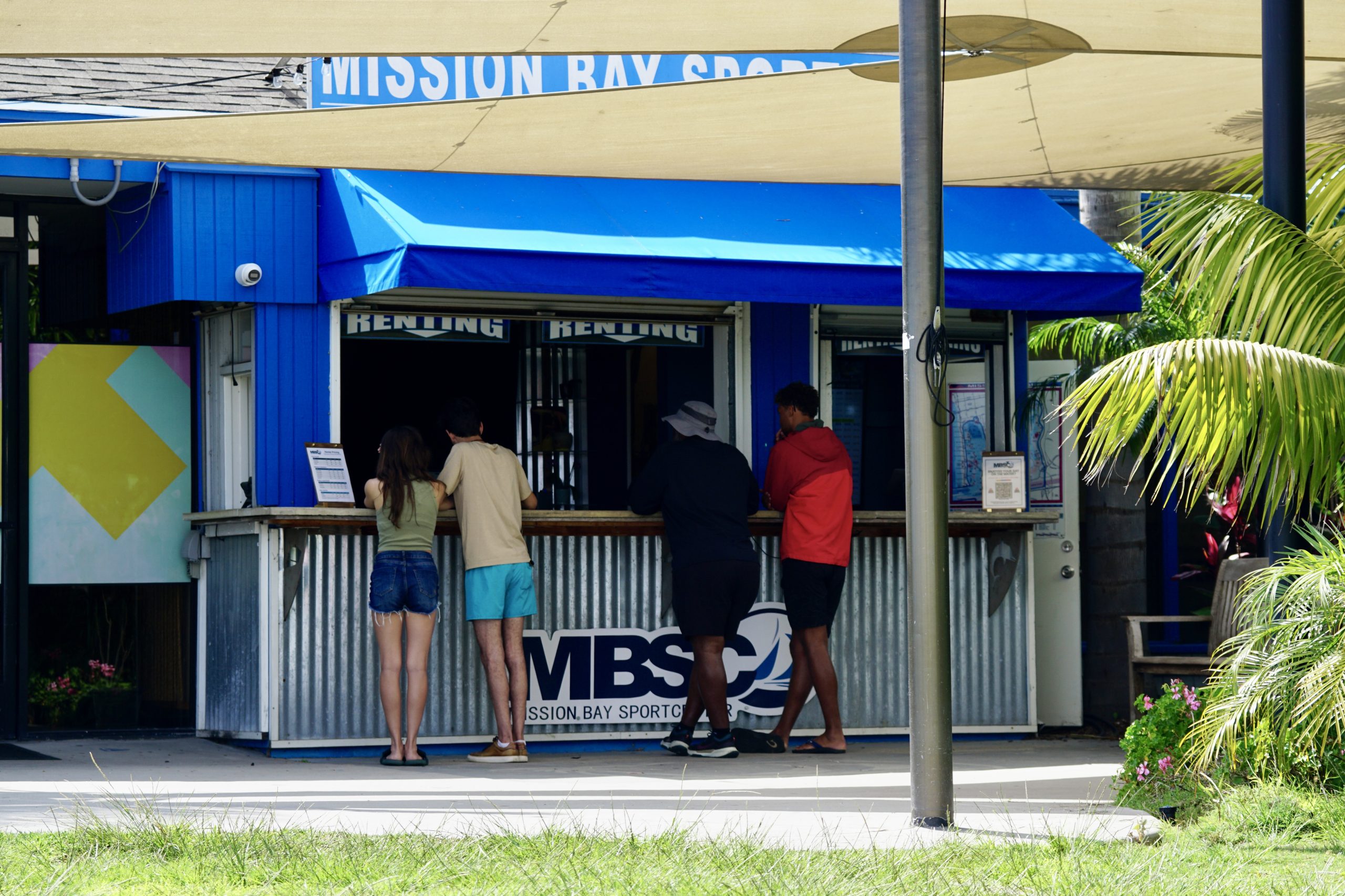Mission Bay Sportcenter front desk check-in for San Diego watersports rentals