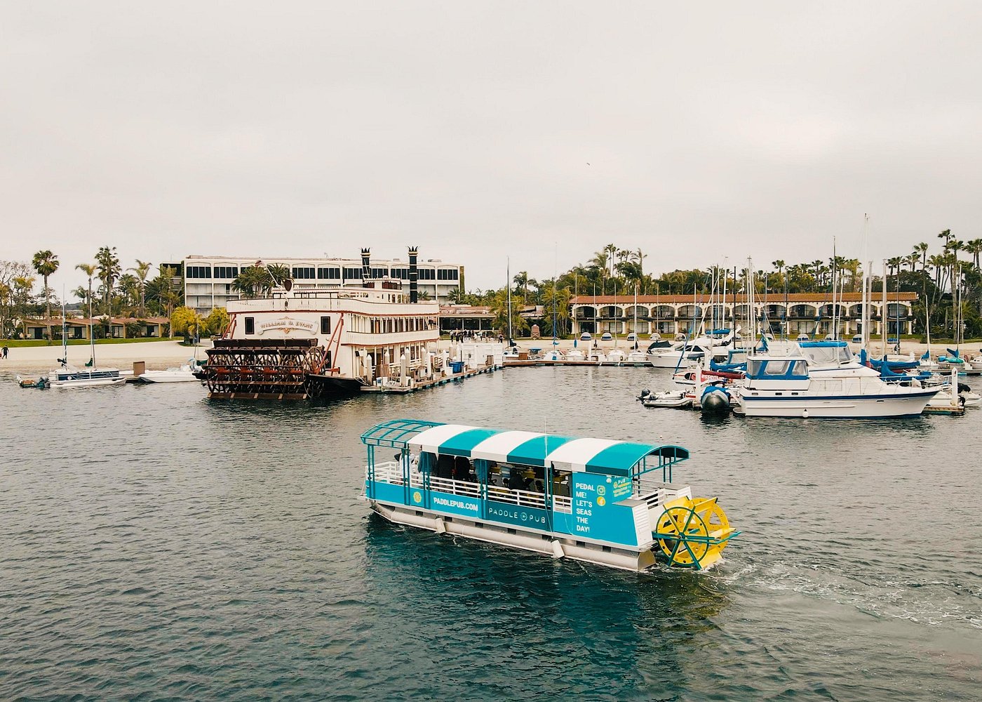 Mission Bay Sportcenter party boat departure at Santa Clara Place San Diego