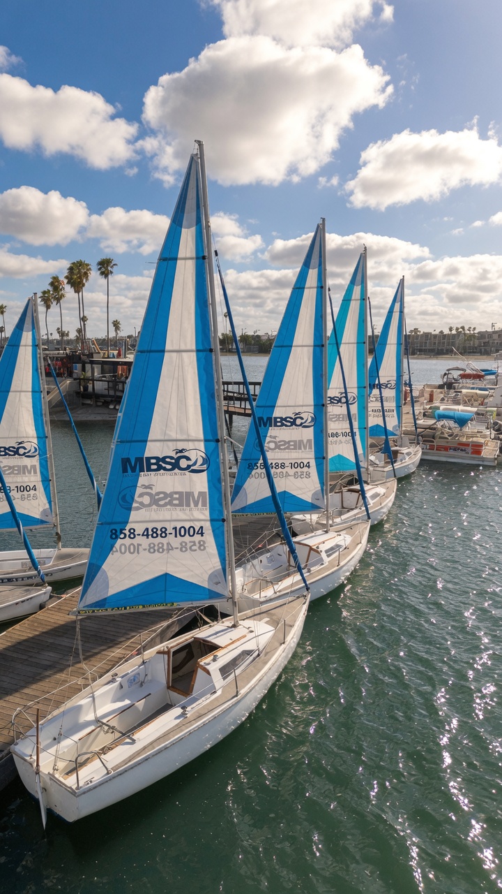 Capri 22 sailboats docked at Mission Bay Sportcenter