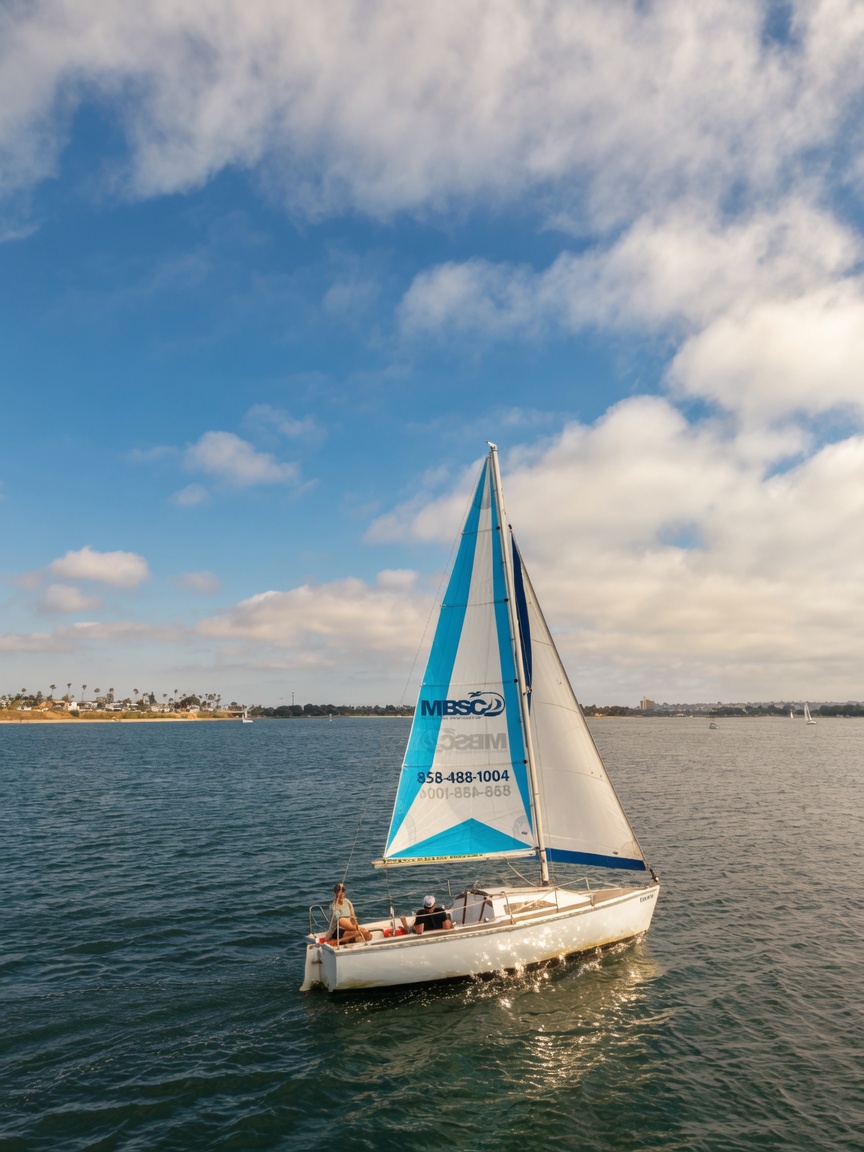 Capri 22 sailboat cruising on Mission Bay