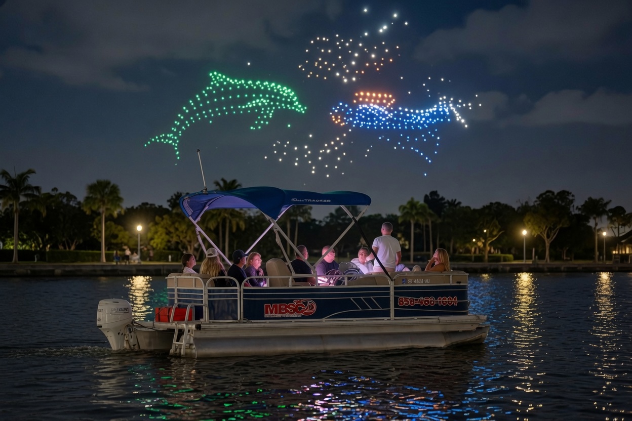 Pontoon boat rentals on Mission Bay